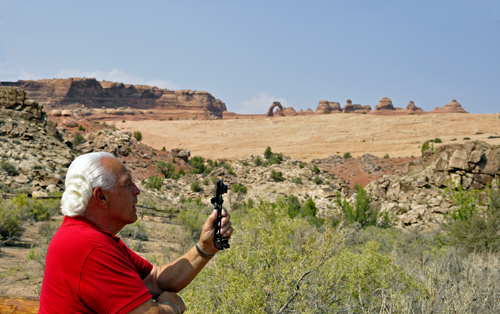 Lee taking the above panorama photo.